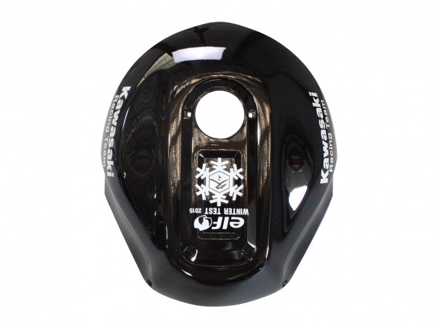 Billige Kawasaki ZX12R Motorrad Verkleidung 2000-2001 - Glanzendes Schwarz Weiss Elf Schnee