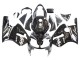 Billige Kawasaki ZX12R Motorrad Verkleidung 2000-2001 - Glanzendes Schwarz Weiss Elf Schnee