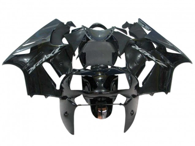 Billige Kawasaki ZX12R Motorrad Verkleidung Kit 2000-2001 - Glanzendes Schwarz