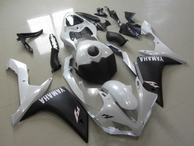 Billige Yamaha YZF R1 Motorrad Verkleidung 2007-2008 - Weiss Matt Schwarz