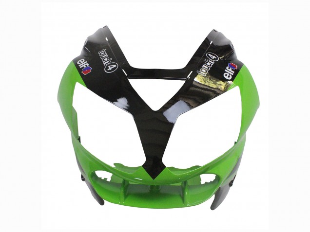 Billige Kawasaki ZX12R Motorrad Verkleidung 2002-2006 - Grun Glanzendes Schwarz Elf Touch4 Monster