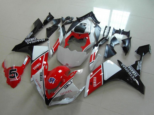 Billige Yamaha YZF R1 Motorrad Verkleidung 2007-2008 - Weiss Rot Schwarz Petronas Goxel