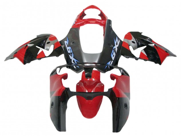 Billige Kawasaki ZX12R Motorrad Verkleidung 2002-2006 - Rot Schwarz Blau