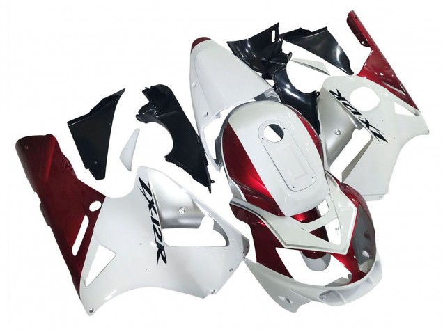 Billige Kawasaki ZX12R Motorrad Verkleidung 2002-2006 - Weiss Rot Schwarz