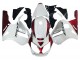 Billige Kawasaki ZX12R Motorrad Verkleidung 2002-2006 - Weiss Rot Schwarz