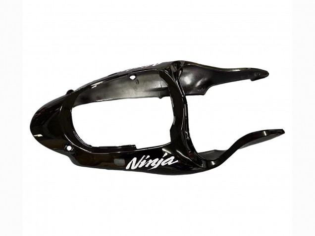 Billige Kawasaki ZX9R Motorrad Verkleidung 2000-2001 - Glanzendes Schwarz Blau Flamme Weiss