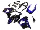 Billige Kawasaki ZX9R Motorrad Verkleidung 2000-2001 - Glanzendes Schwarz Blau Flamme Weiss