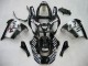 Billige Kawasaki ZX9R Motorrad Verkleidung 2000-2001 - Glanzendes Schwarz Weiss West