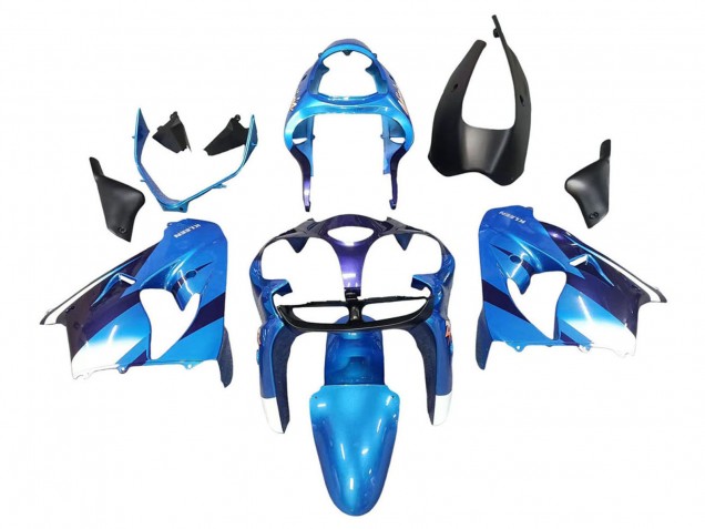 Billige Kawasaki ZX9R Motorrad Verkleidung 2000-2001 - Blau Schwarz