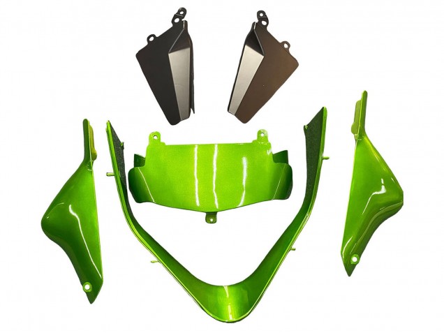 Billige Kawasaki ZX9R Motorrad Verkleidung 2000-2001 - Grun Flamme
