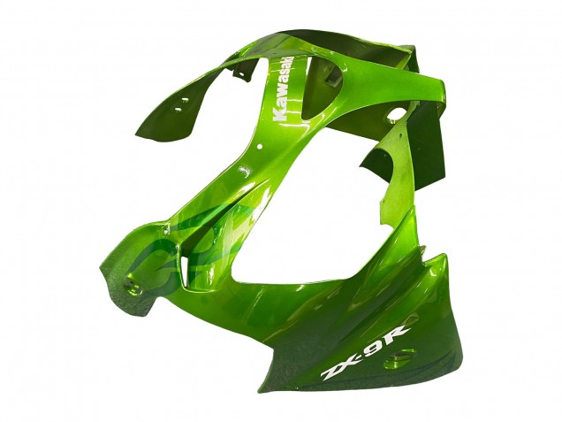 Billige Kawasaki ZX9R Motorrad Verkleidung 2000-2001 - Grun Flamme