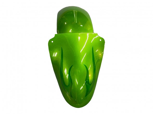 Billige Kawasaki ZX9R Motorrad Verkleidung 2000-2001 - Grun Flamme
