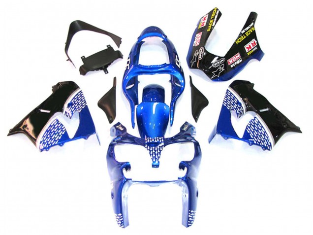 Billige Kawasaki ZX9R Motorrad Verkleidung 2000-2001 - Blau Weiss Schwarz