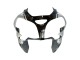 Billige Kawasaki ZX9R Motorrad Verkleidung 2002-2003 - Silber Glanzendes Schwarz Monster Elf