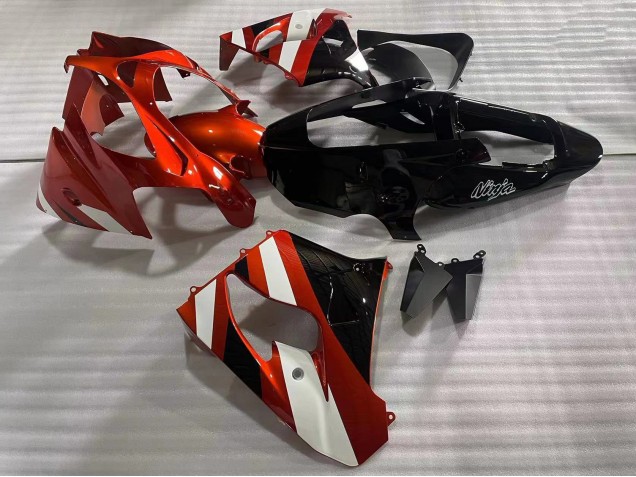 Billige Kawasaki ZX9R Motorrad Verkleidung 2002-2003 - Rot Weiss Glanzendes Schwarz