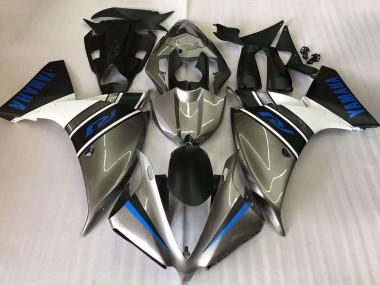 Billige Yamaha YZF R1 Motorrad Verkleidung 2009-2011 - Silber Weiss Blau