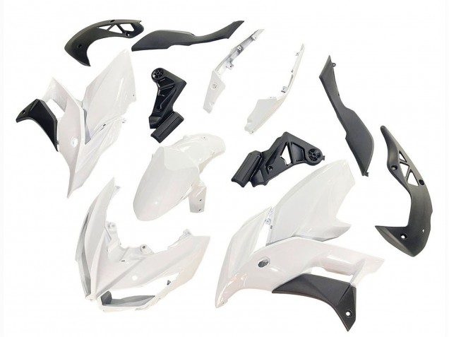 Billige Kawasaki Versys 650 Motorrad Verkleidung 2015-2021 - Weiss Matt Schwarz