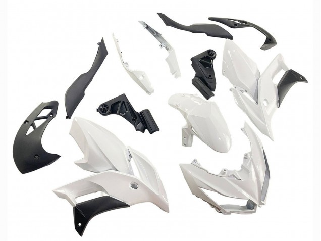 Billige Kawasaki Versys 650 Motorrad Verkleidung 2015-2021 - Weiss Matt Schwarz