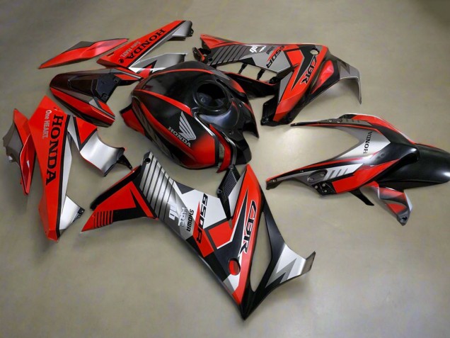 Billige Honda CBR650R Motorrad Verkleidung 2019-2020 - Silber Rot Glanzendes Schwarz
