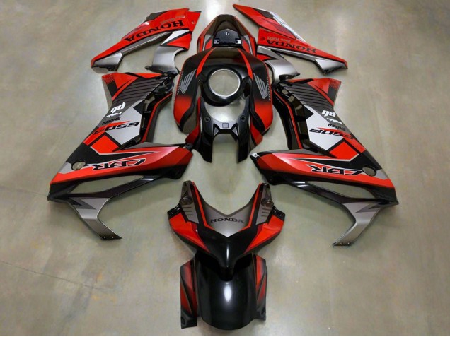 Billige Honda CBR650R Motorrad Verkleidung 2019-2020 - Silber Rot Glanzendes Schwarz