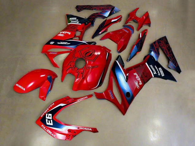 Billige Honda CBR650R Motorrad Verkleidung 2019-2020 - Rot Weiss Dunkel Blau HRC Pull&Bear 93