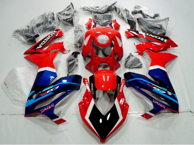 Billige Honda CBR650R Motorrad Verkleidung 2019-2020 - Rot Weiss Blau Glanzendes Schwarz HRC