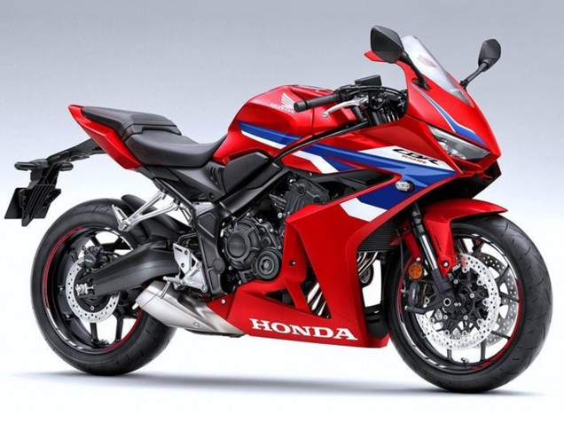 Billige Honda CBR650R Motorrad Verkleidung 2024-2026 - Rot Weiss Blau