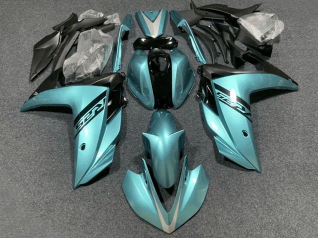 Billige Yamaha YZF R3/R25 Motorrad Verkleidung 2015-2018 - Hellblau Schwarz