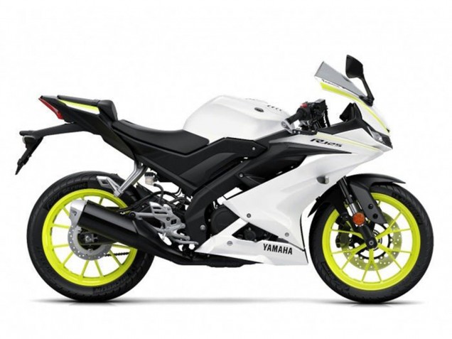 Billige Yamaha YZF R125 Motorrad Verkleidung 2019-2024 - Weiss Gelb