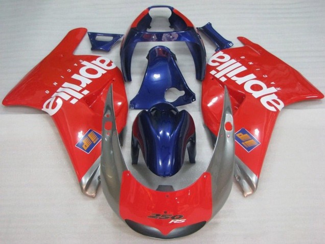 Billige Aprilia RS250 Motorrad Verkleidung 1995-1997 - Rot Silber Blau Weiss