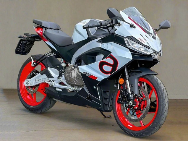 Billige Aprilia RS457 Motorrad Verkleidung 2024-2025 - Weiss Schwarz Rot