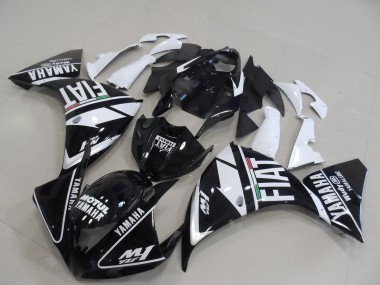 Billige Yamaha YZF R1 Motorrad Verkleidung 2009-2011 - Weiss Schwarz Motul Fiat