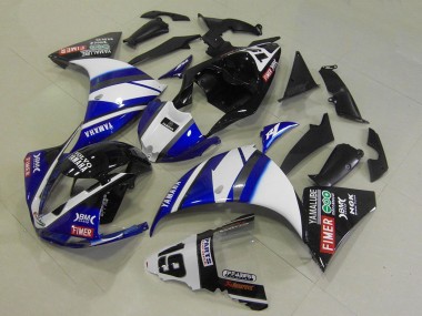 Billige Yamaha YZF R1 Motorrad Verkleidung 2009-2011 - Weiss Blau Schwarz Fimer Yamalube