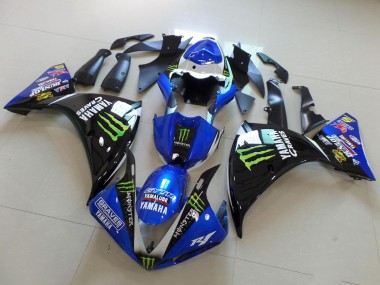 Billige Yamaha YZF R1 Motorrad Verkleidung 2009-2011 - Weiss Blau Schwarz Grun Monster Yamalube Graves