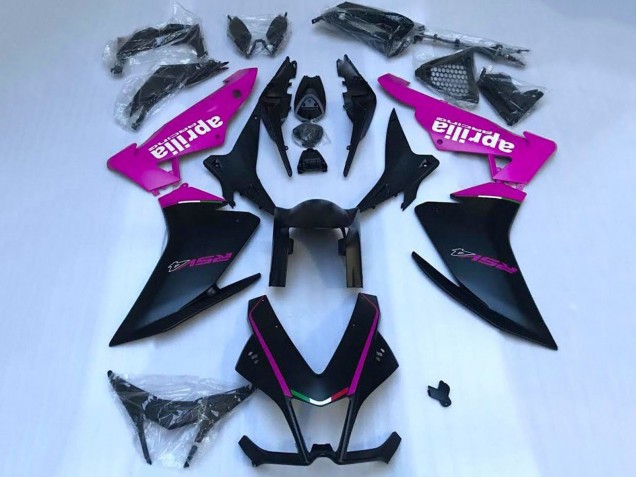 Billige Aprilia RSV4 1000 Motorrad Verkleidung 2009-2015 - Matt Schwarz Rosa