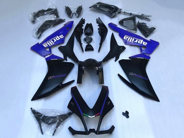 Billige Aprilia RSV4 1000 Motorrad Verkleidung 2009-2015 - Matt Schwarz Blau