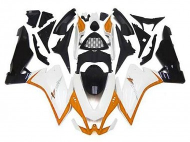Billige Aprilia RSV4 1000 Motorrad Verkleidung 2009-2015 - Weiss Orange Schwarz