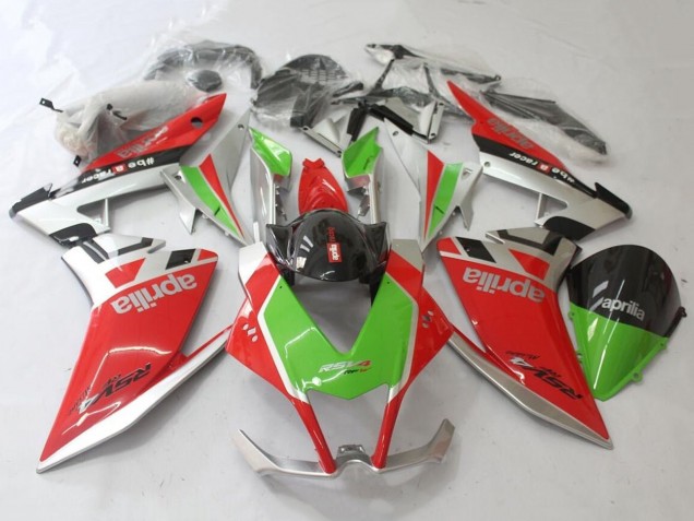 Billige Aprilia RSV4 1000 Motorrad Verkleidung 2009-2015 - Rot Silber Grun Schwarz