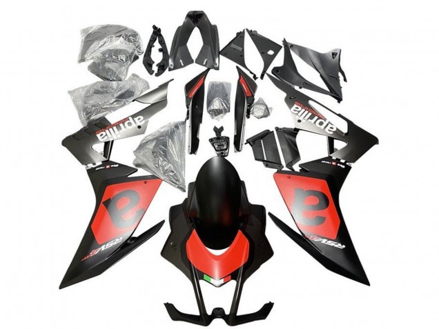 Billige Aprilia RSV4 1000 Motorrad Verkleidung 2009-2015 - Matt Schwarz Rot Weiss