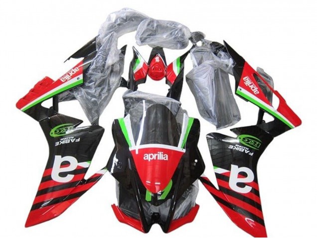 Billige Aprilia RSV4 1000 Motorrad Verkleidung 2009-2015 - Rot Grun Schwarz Streifen