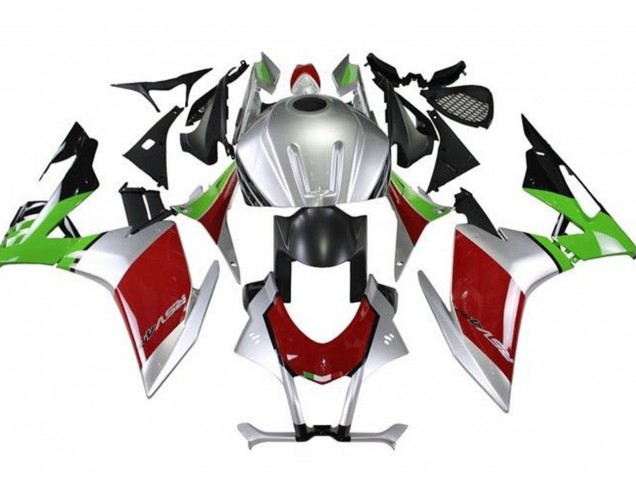 Billige Aprilia RSV4 1000 Motorrad Verkleidung 2009-2015 - Silber Schwarz Rot Grun