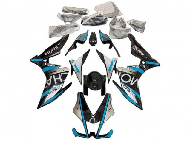 Billige Aprilia RSV4 1000 Motorrad Verkleidung 2009-2015 - Silber Schwarz Blau