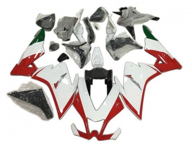 Billige Aprilia RSV4 1000 Motorrad Verkleidung 2009-2015 - Rot Weiss Grun