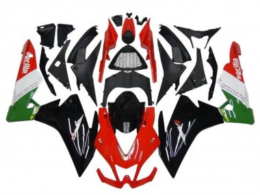 Billige Aprilia RSV4 1000 Motorrad Verkleidung 2009-2015 - Rot Schwarz Grun Weiss