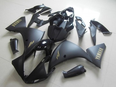 Billige Yamaha YZF R1 Motorrad Verkleidung 2009-2011 - Glanzendes Schwarz Matt Schwarz Gold Aufkleber