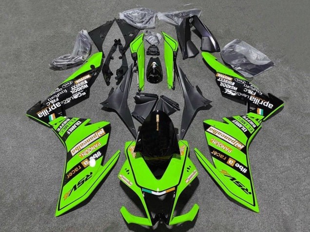 Billige Aprilia RSV4 1000 Motorrad Verkleidung 2009-2015 - Grun Schwarz