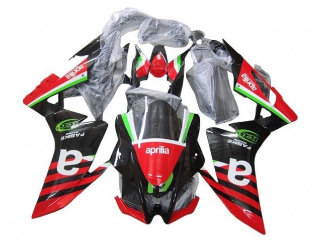 Billige Aprilia RSV4 1000 Motorrad Verkleidung 2016-2020 - Rot Schwarz Grun Streifen