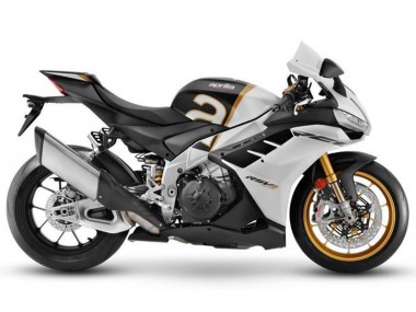 Billige Aprilia RSV4 1100 Motorrad Verkleidung 2021-2024 - Matt Weiss Schwarz Gold