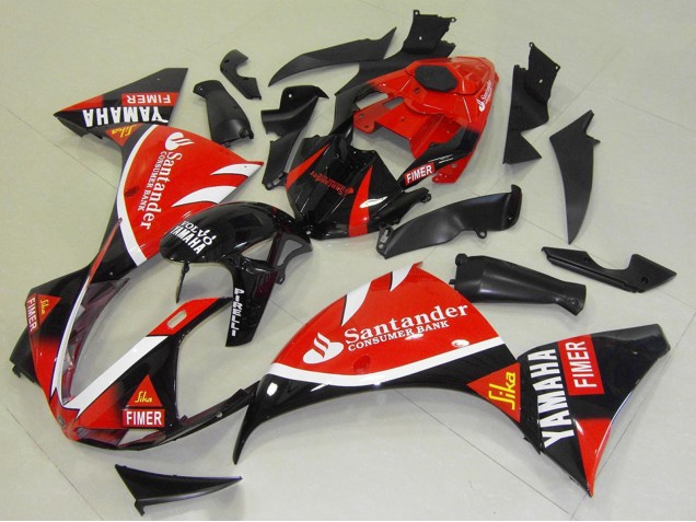Billige Yamaha YZF R1 Motorrad Verkleidung 2009-2011 - Rot Schwarz Weiss Santunder Fimer