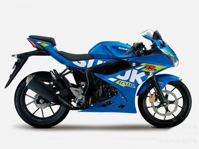 Billige Suzuki GSXR125 Motorrad Verkleidung 2017-2025 - Blau Gelb Ecstar